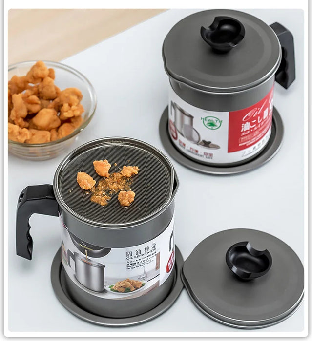 Adkartz™  Stainless Steel Oil Stainer Pot