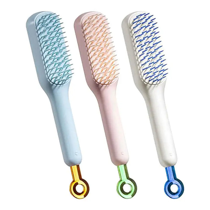 Pattern Retractable Comb Adkartz™ Magic Retractable Comb Self Cleaning Hair Brush