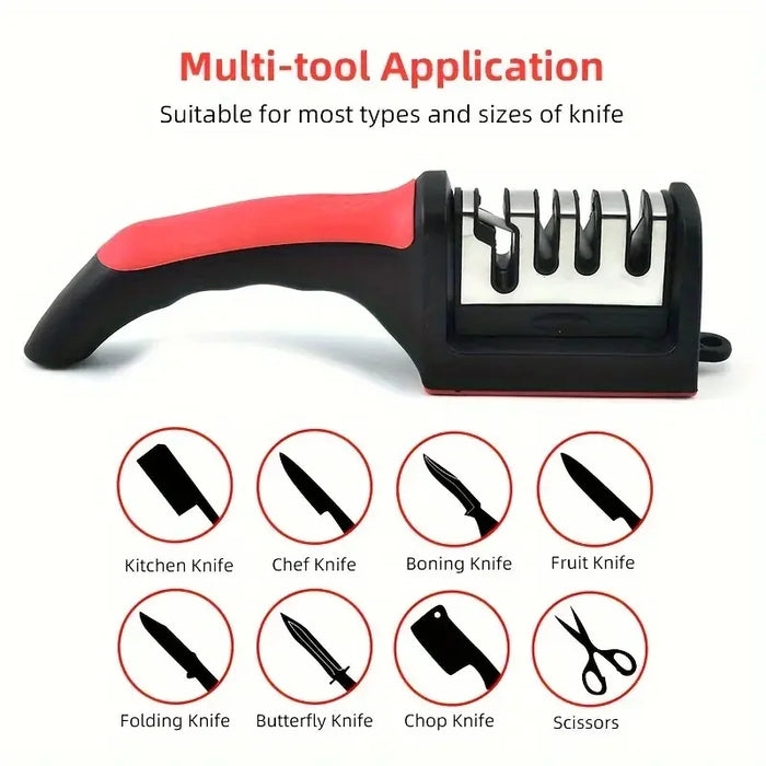 Adkartz™ 4-in-1 Knife Sharpener Stainless Steel