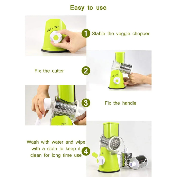 Adkartz™ Table Top Drum Grater Vegetable Cutter