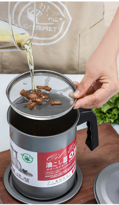 Adkartz™  Stainless Steel Oil Stainer Pot