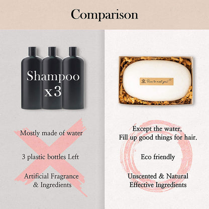 Adkartz™ Organic Rice Water Shampoo Bar for Smooth Beautiful Hair