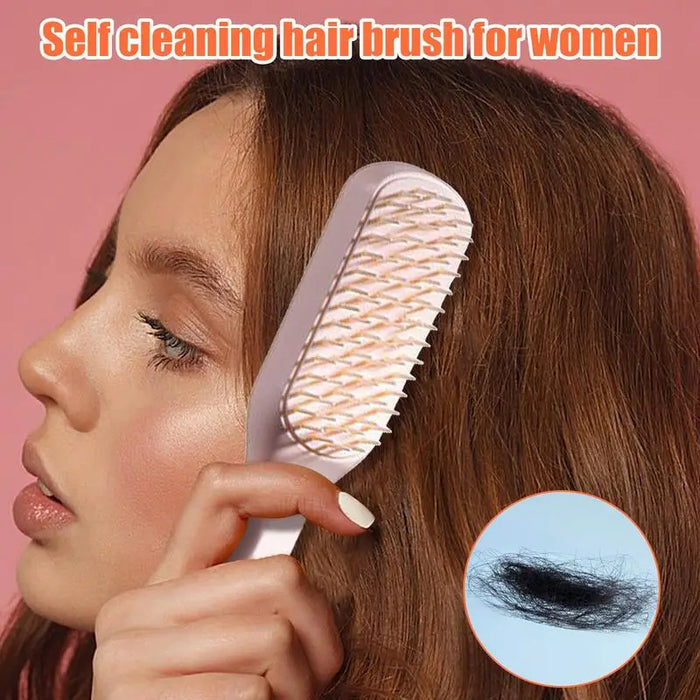 Adkartz™ Magic Retractable Comb Self Cleaning Hair Brush