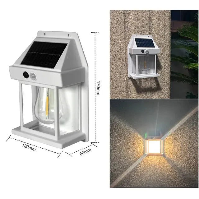 white Solar Wall light