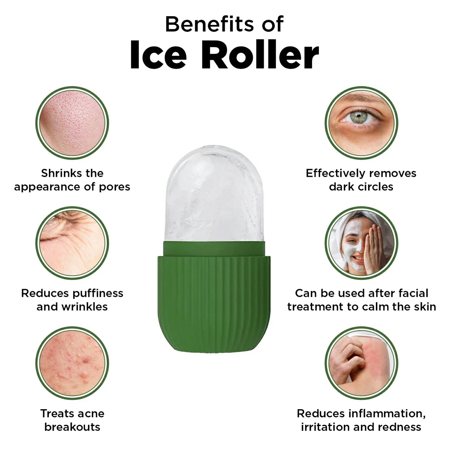 Adkartz™ Silicone Ice Cube Trays Beauty Lifting Ice Ball Face Massager Contouring Eye Roller Facial Treatment
