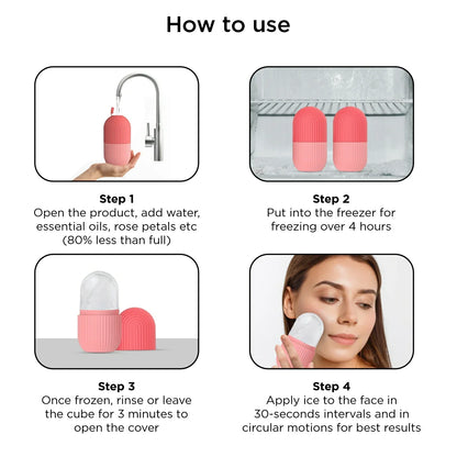 Adkartz™ Silicone Ice Cube Trays Beauty Lifting Ice Ball Face Massager Contouring Eye Roller Facial Treatment